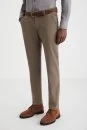 Pamuklu Tütün Rengi Regular Fit Chino Pantolon - Thumbnail