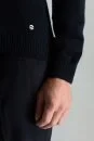 Polo Yaka Saf Kaşmir Lacivert Kazak - Thumbnail