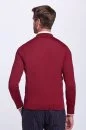 Polo Yaka Merino Yün Bordo Triko