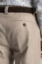 Saf Kaşmir Bej Chino Flanel Pantolon - Thumbnail