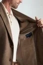 Saf Kaşmir Tütün Rengi Blazer Ceket - Thumbnail