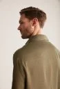 Saf Keten Haki Dış Giyim Gömlek - Thumbnail
