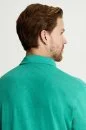 Saf Keten Turkuaz Polo Yaka T-Shirt