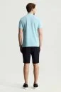 Saf Pamuk Açık Mavi Polo Yaka T-Shirt