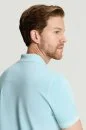 Saf Pamuk Açık Mavi Polo Yaka T-Shirt