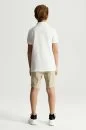 Saf Pamuk Beyaz Polo Yaka Çocuk T-Shirt