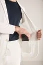 Saf Pamuk Beyaz Triko Ceket - Thumbnail