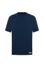 Saf Pamuk Bisiklet Yaka Lacivert T-Shirt