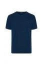 Saf Pamuk Bisiklet Yaka Lacivert Triko T-Shirt