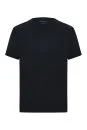 Saf Pamuk Bisiklet Yaka Siyah Basic T-Shirt - Thumbnail