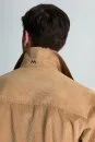 Metal Düğmeli Camel Kadife Ceket Gömlek - Thumbnail