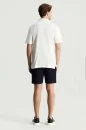 Saf Pamuk Havlu Kumaş Beyaz Polo Yaka T-Shirt