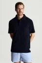 Saf Pamuk Havlu Kumaş Lacivert Polo Yaka T-Shirt
