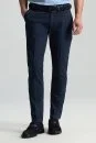 Saf Pamuk Lacivert Regular Fit Chino Pantolon - Thumbnail