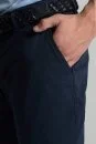 Saf Pamuk Lacivert Regular Fit Chino Pantolon - Thumbnail