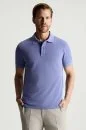 Saf Pamuk Mor Polo Yaka T-Shirt