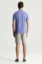 Saf Pamuk Mor Polo Yaka T-Shirt