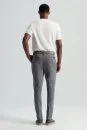 Saf Pamuk Orta Gri Regular Fit Chino Pantolon - Thumbnail