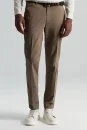 Saf Pamuk Tütün Rengi Regular Fit Chino Pantolon - Thumbnail