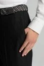 Saf Yün Bağcık Detaylı Antrasit Chino Jogger Pantolon - Thumbnail