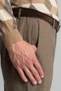 Saf Yün Bağcık Detaylı Tütün Rengi Chino Jogger Pantolon - Thumbnail