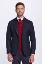 Saf Yün Lacivet Blazer Ceket