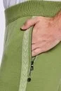 Şerit Detaylı Yeşil Merino Yün Spor Triko Pantolon - Thumbnail