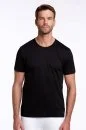 Siyah Bisiklet Yaka Basic T-Shirt