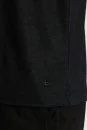 Saf Keten Siyah Bisiklet Yaka T-Shirt - Thumbnail