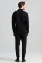 Siyah Fermuarlı Merino Yün Activewear Triko - Thumbnail