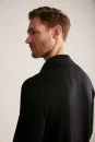 Siyah Giza Pamuk Triko Blazer Ceket - Thumbnail