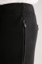 Siyah Merino Yün Activewear Triko Pantolon - Thumbnail