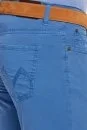 Slim Fit 5 Cep Mavi Yazlık Pantolon - Thumbnail