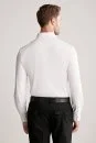 Slim Fit Beyaz Spor Gömlek - Thumbnail