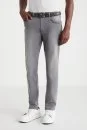 Slim Fit Gri Denim Pantolon - Thumbnail