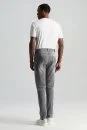 Saf Pamuk Slim Fit Gri Denim Pantolon - Thumbnail