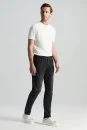 Saf Pamuk Slim Fit Siyah Denim Pantolon - Thumbnail