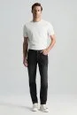 Saf Pamuk Slim Fit Siyah Denim Pantolon - Thumbnail