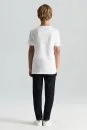 Supima Pamuk Bisiklet Yaka Tencel Beyaz Çocuk T-Shirt - Thumbnail