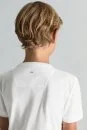 Supima Pamuk Bisiklet Yaka Tencel Beyaz Çocuk T-Shirt - Thumbnail