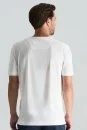 Supima Pamuk Bisiklet Yaka Tencel Beyaz T-Shirt - Thumbnail