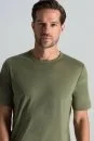 Supima Pamuk Bisiklet Yaka Tencel Haki T-Shirt - Thumbnail