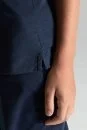 Supima Pamuk Bisiklet Yaka Tencel Lacivert Çocuk T-Shirt - Thumbnail