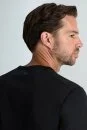 Supima Pamuk Bisiklet Yaka Tencel Siyah T-Shirt - Thumbnail