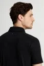 Supima Pamuk Polo Yaka Tencel Siyah Tişört