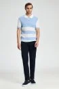 Pamuk Karışım Slim Fit 5 Cep Lacivert Chino Pantolon - Thumbnail