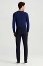 Saf Pamuk Slim Fit 5 Cep Lacivert Yazlık Chino Pantolon