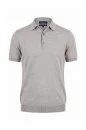 Ultrafine Merino Yünü Açık Gri Triko Polo