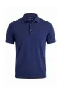 Ultrafine Merino Yünü Mavi Triko Polo