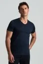 Lacivert V Yaka Basic T-Shirt - Thumbnail